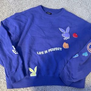 Pacsun purple crewneck with designs